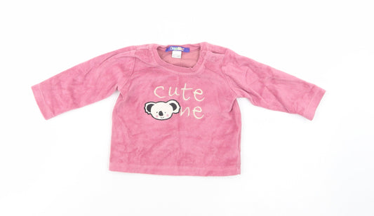 Lupilu Baby Pink  Cotton Pullover Jumper Size 3-6 Months  Snap - Cute