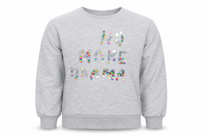 Pep&Co Girls Grey  Polyester Pullover Sweatshirt Size 7-8 Years  Pullover - No More Drama