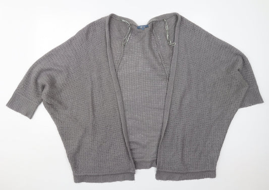 Evie Womens Grey V-Neck  Acrylic Cardigan Jumper Size 18