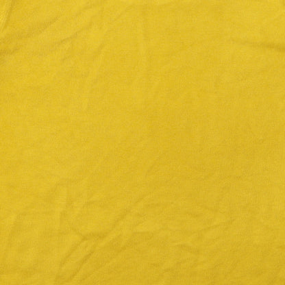 BHS Womens Yellow Crew Neck  Acrylic Pullover Jumper Size 14