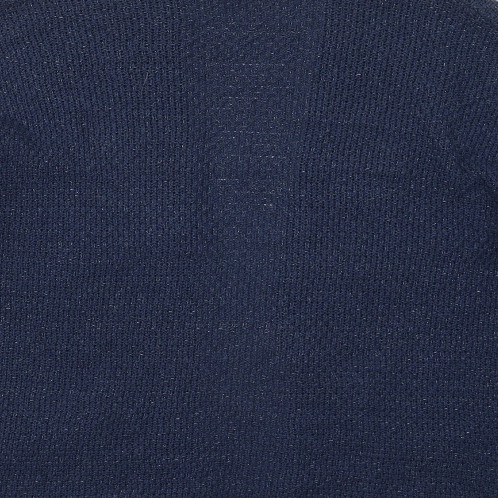 Carina Ricci Womens Blue V-Neck  Acrylic Cardigan Jumper Size M