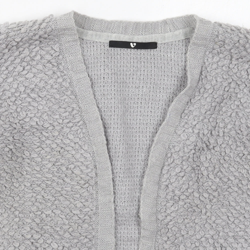 Very Womens Grey V-Neck  Acrylic Cardigan Jumper Size 12