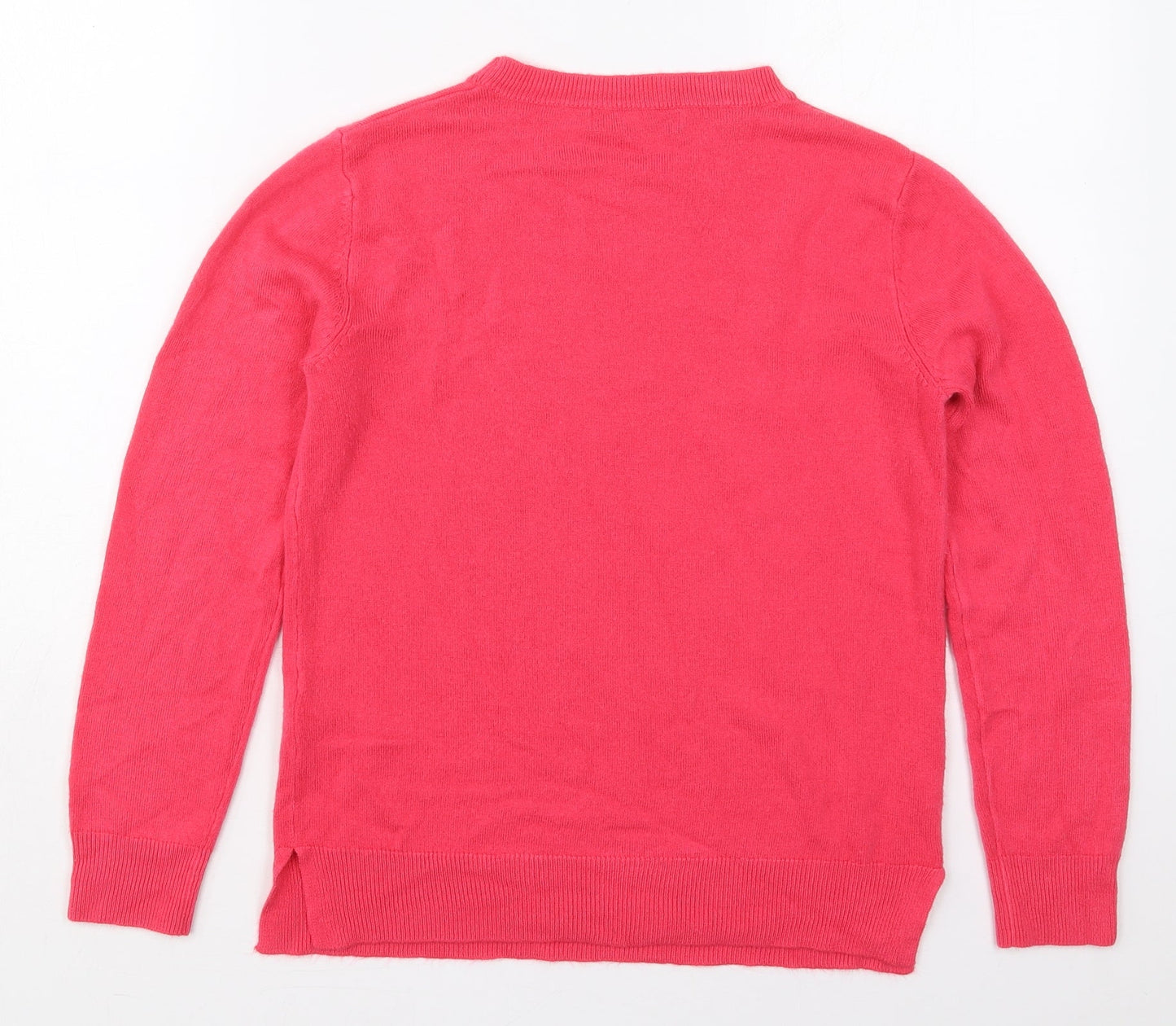 Marks and Spencer Womens Pink Cowl Neck  Acrylic Pullover Jumper Size 10