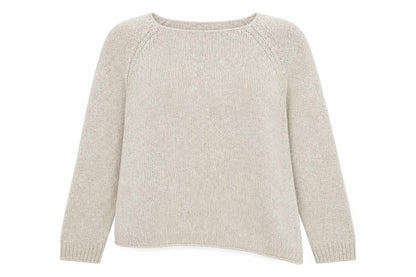 New Look Womens Beige Round Neck  Acrylic Pullover Jumper Size 12