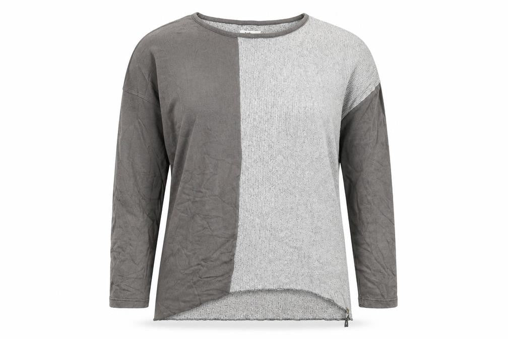 Cotton Candy Womens Grey Boat Neck  Viscose Pullover Jumper Size M