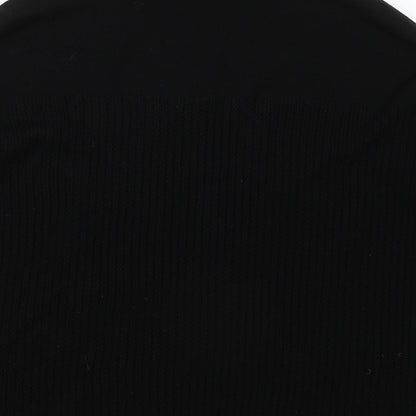Tu Womens Black Roll Neck  Acrylic Pullover Jumper Size 12
