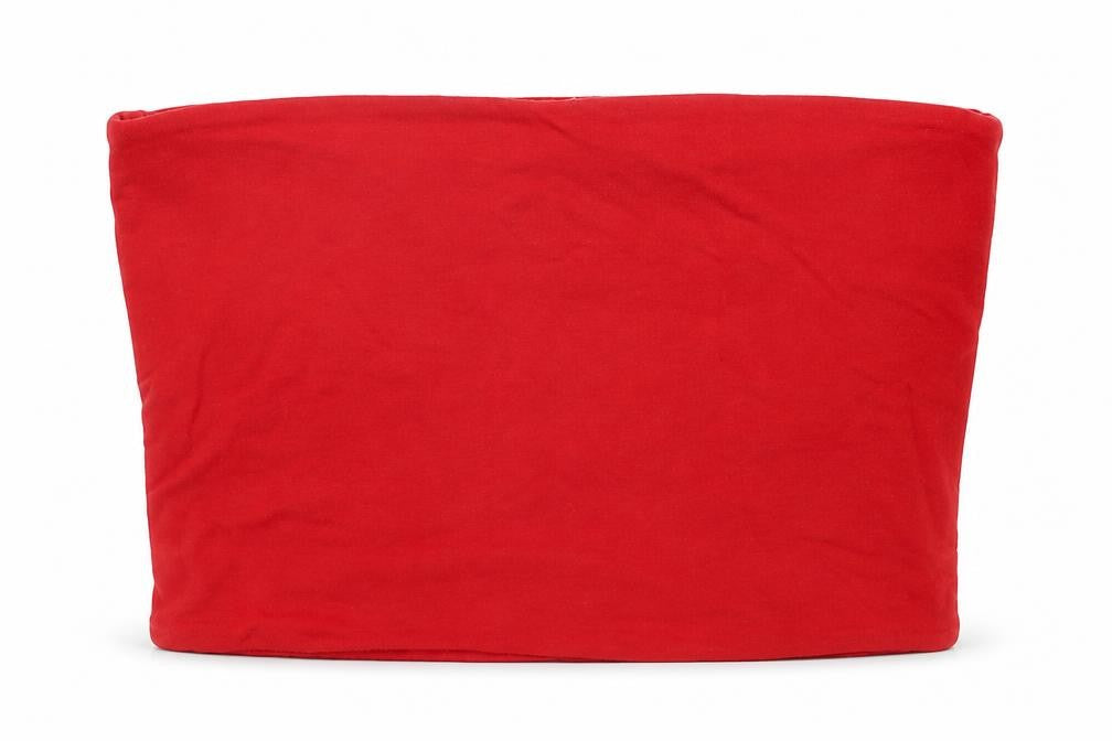 Topshop Womens Red  Cotton Cropped Tank Size 10 Round Neck