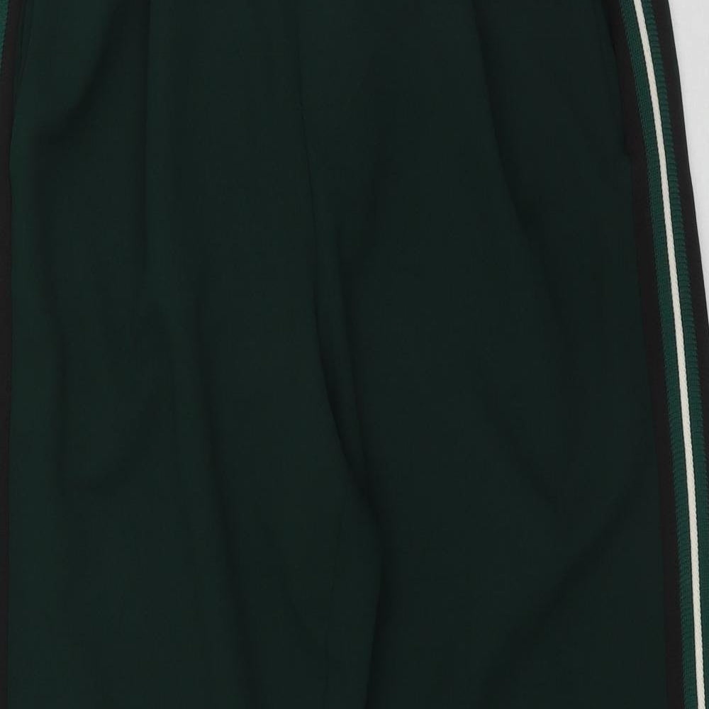 New Look Womens Green Striped Polyester Cargo Trousers Size 12 L26 in Regular