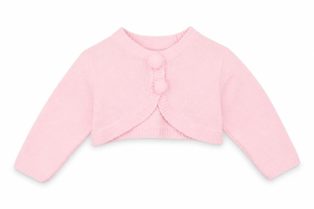 Little Nosh Baby Pink  Acrylic Cardigan Jumper Size 6-9 Months  Button