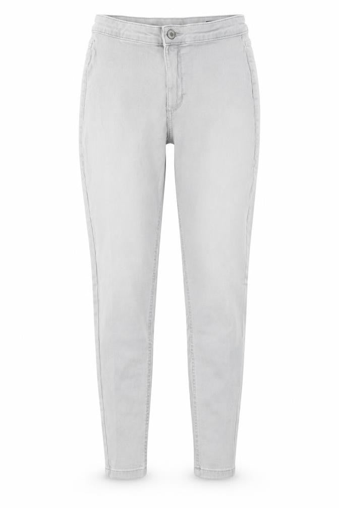 Marks & Spencer Womens Grey  Cotton Skinny Jeans Size 12 L25 in Slim Button