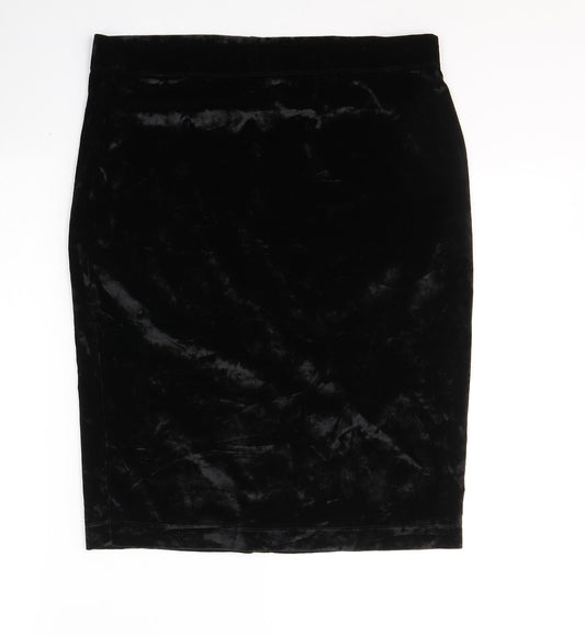 Urban renewal Womens Black  Polyacrylate Fibre A-Line Skirt Size 32 in