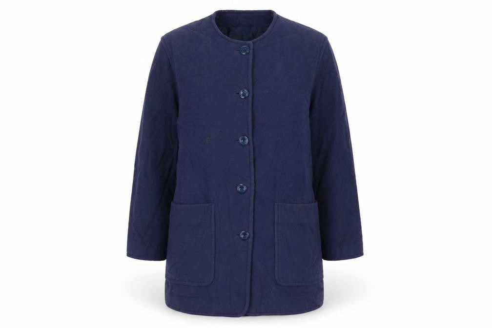 Preworn Womens Blue   Overcoat Coat Size 10  Button