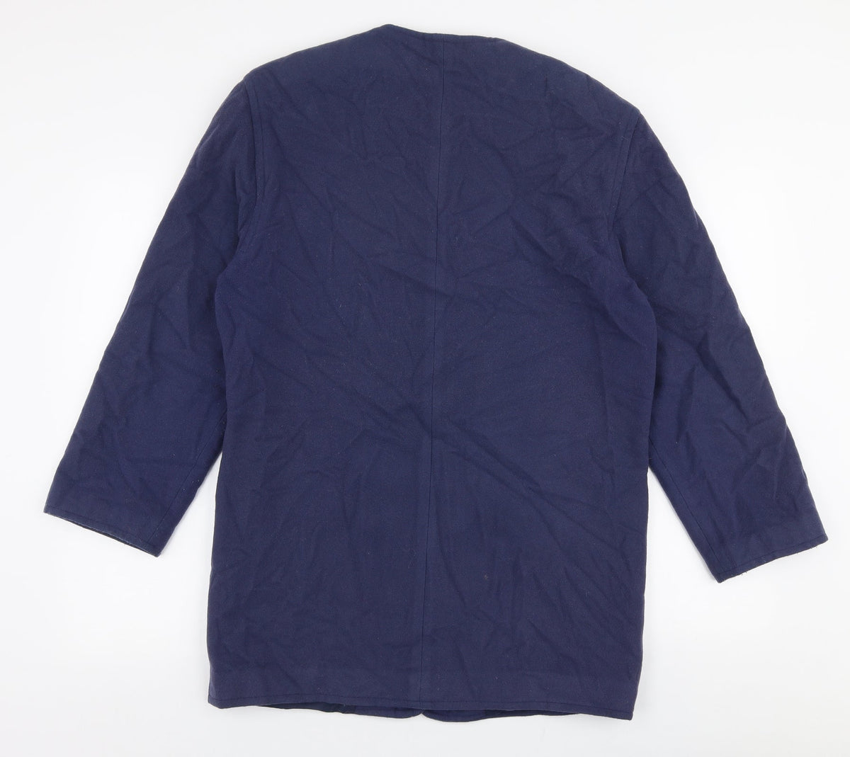 Preworn Womens Blue   Overcoat Coat Size 10  Button