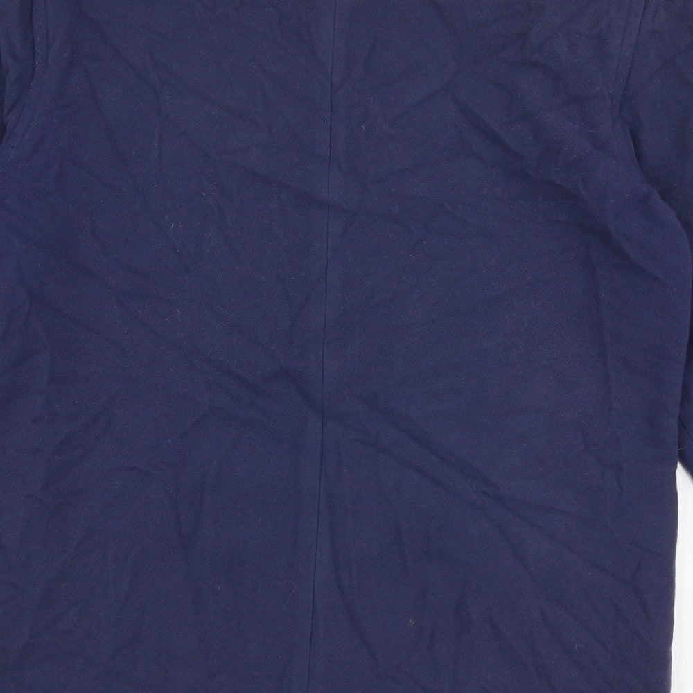 Preworn Womens Blue   Overcoat Coat Size 10  Button