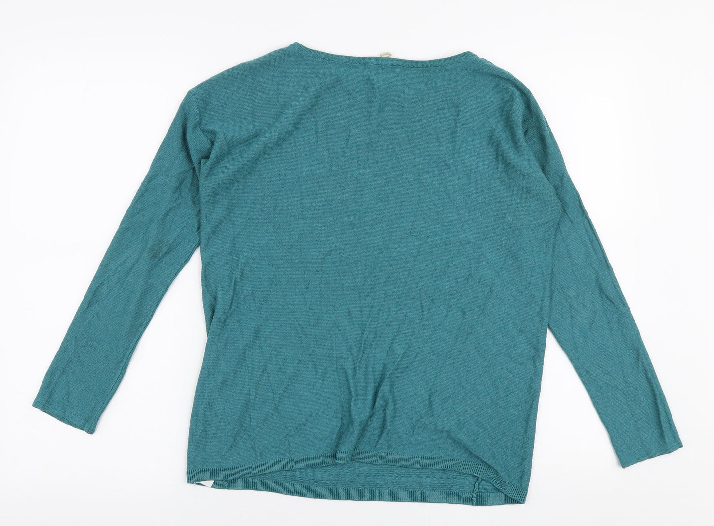 Esprit Womens Blue Round Neck  Polyester Pullover Jumper Size S