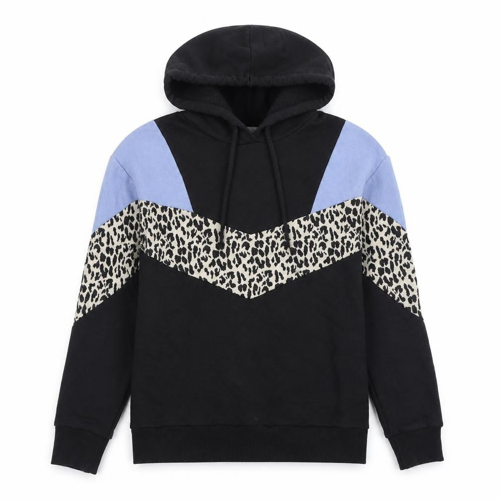 Papaya Womens Multicoloured Animal Print Polyester Pullover Hoodie Size S  Pullover