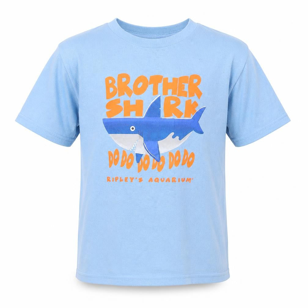 The Duck Company Boys Blue  Cotton Pullover T-Shirt Size M Crew Neck  - Shark