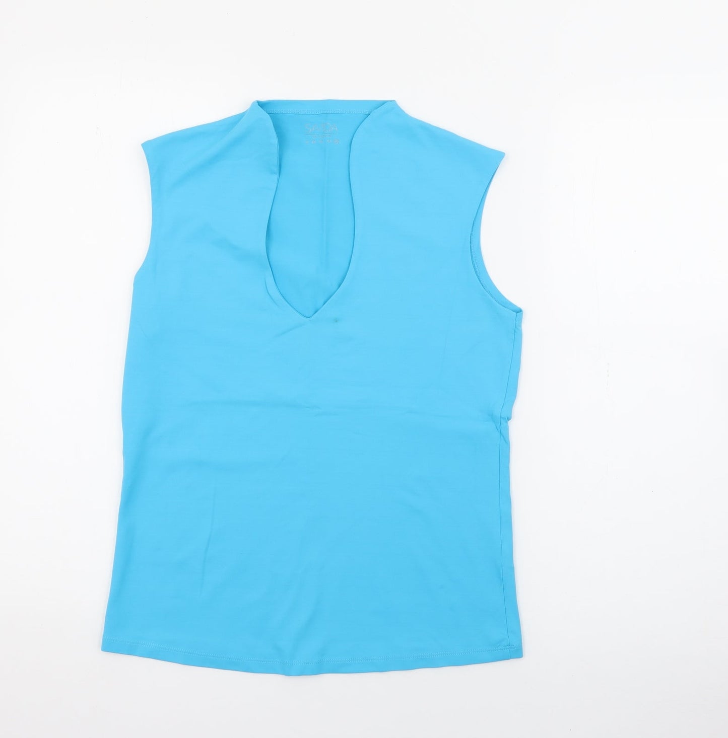 Savida Womens Blue  Polyester Basic Tank Size 16 V-Neck