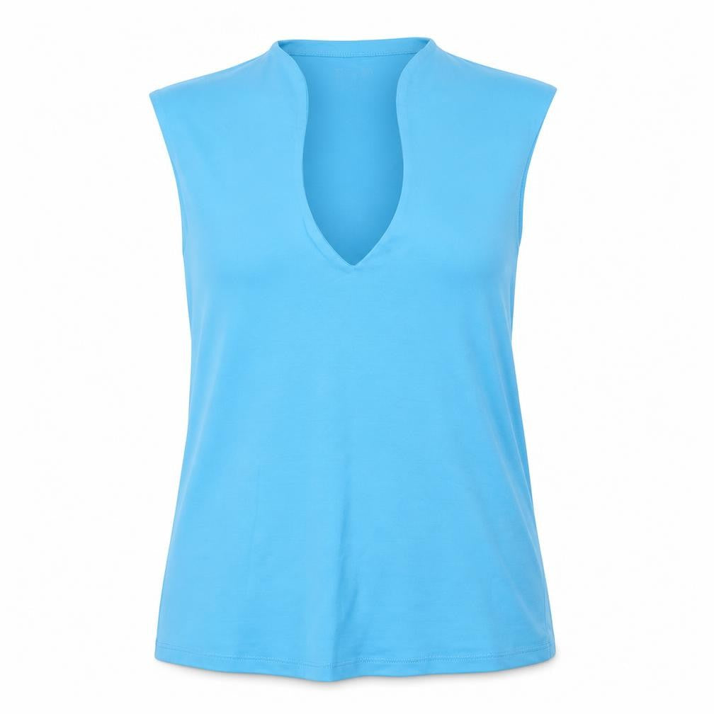 Savida Womens Blue  Polyester Basic Tank Size 16 V-Neck