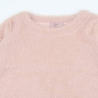 Next Womens Pink Crew Neck  Polyester Pullover Jumper Size 12