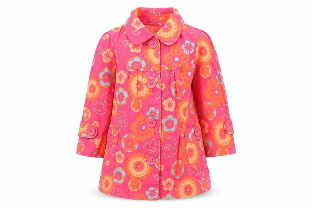 Pumpkin Patch Girls Pink Floral  Jacket  Size 2 Years