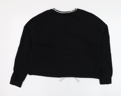 Marks & Spencer Girls Black  Cotton Pullover Sweatshirt Size 12-13 Years  Pullover - Future