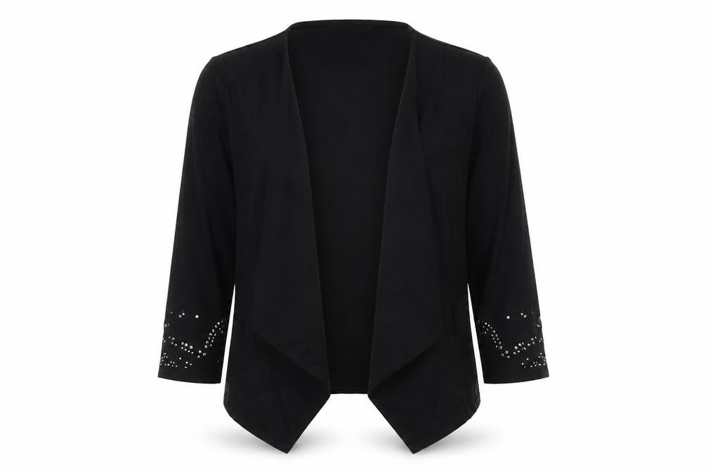 Wallis Womens Black Square Neck  Polyester Cardigan Jumper Size S