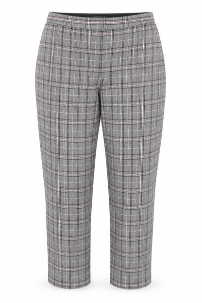 Primark Womens Multicoloured Plaid Polyester Capri Trousers Size 8 L24.5 in Regular Zip