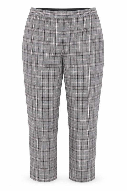 Primark Womens Multicoloured Plaid Polyester Capri Trousers Size 8 L24.5 in Regular Zip