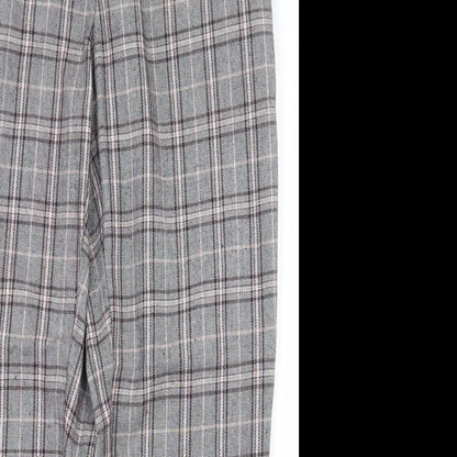 Primark Womens Multicoloured Plaid Polyester Capri Trousers Size 8 L24.5 in Regular Zip