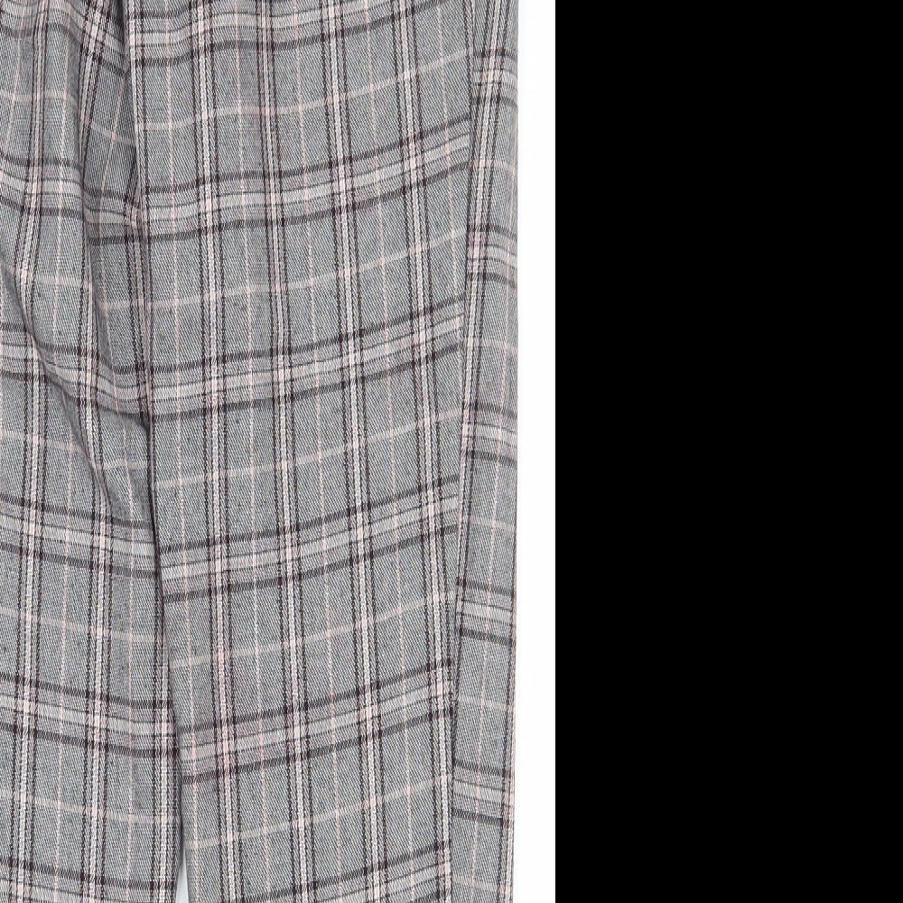 Primark Womens Multicoloured Plaid Polyester Capri Trousers Size 8 L24.5 in Regular Zip