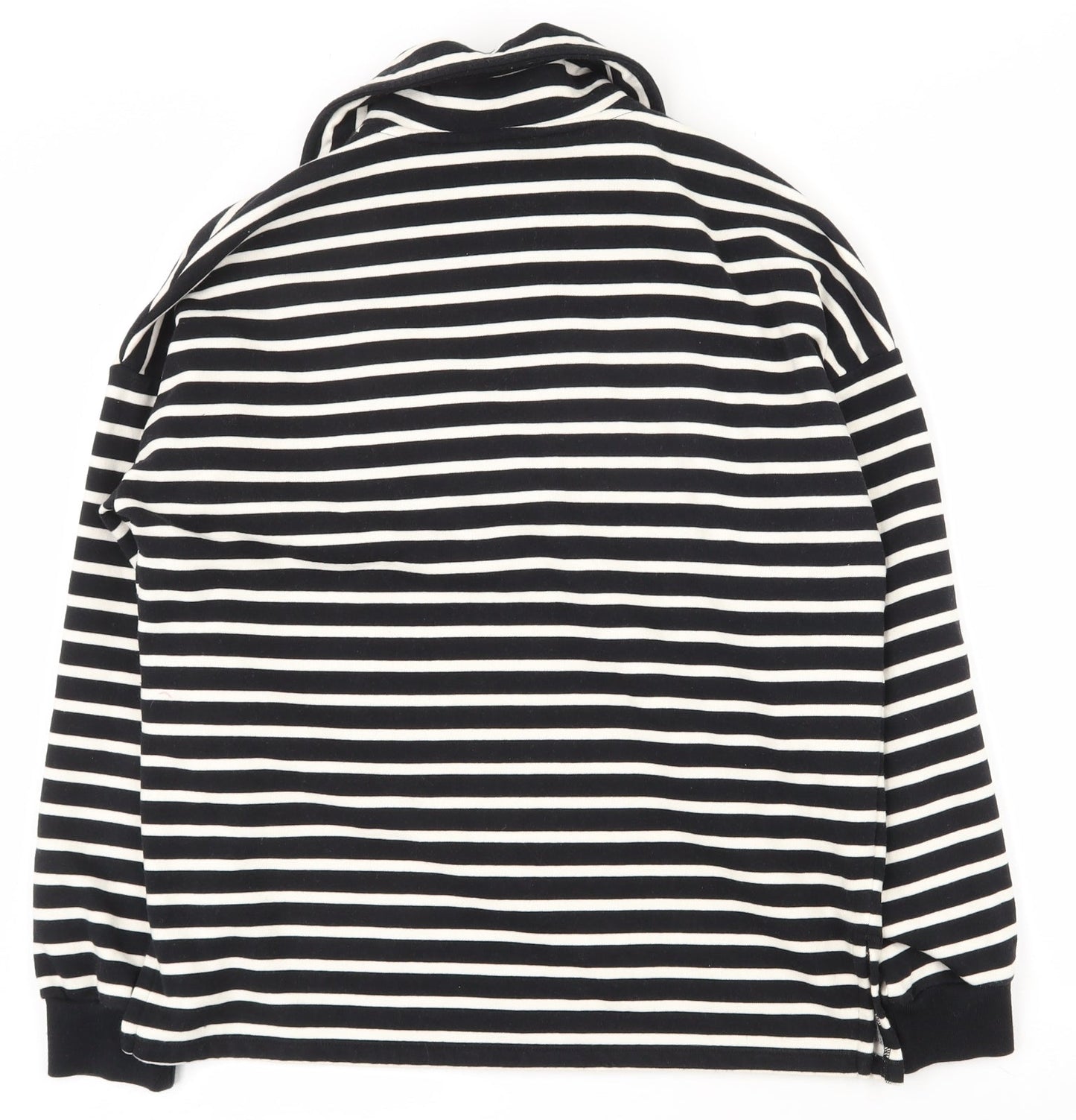 TU Womens Black Striped Cotton Pullover Sweatshirt Size 8  Pullover