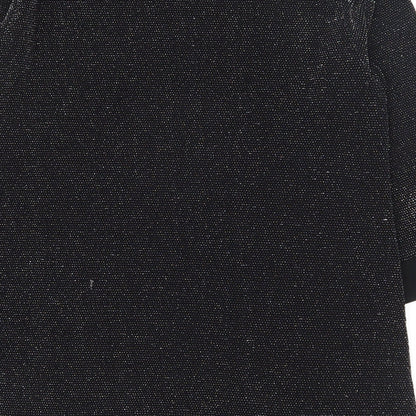 Quiz Womens Black  Nylon Basic T-Shirt Size 10 Round Neck