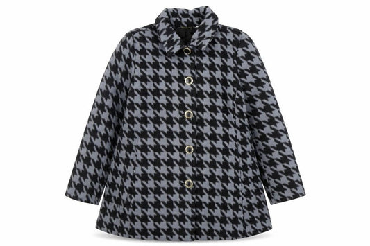 Bob Marcke Womens Multicoloured Houndstooth  Overcoat Coat Size L  Button