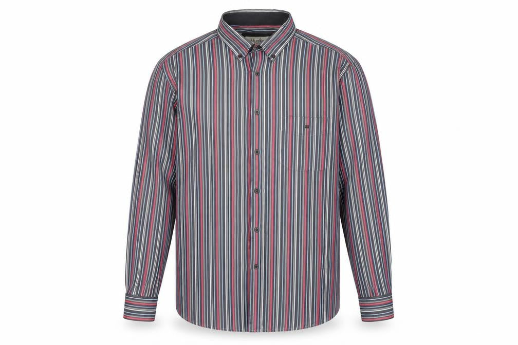 Daniel Grahame Mens Multicoloured Animal Print Cotton  Button-Up Size L Collared Button