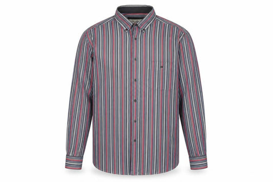 Daniel Grahame Mens Multicoloured Animal Print Cotton  Button-Up Size L Collared Button