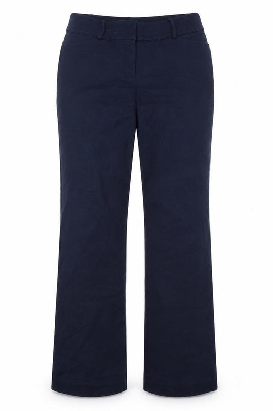 Ann Taylor  Womens Blue  Cotton Trousers  Size 6 L31 in Regular