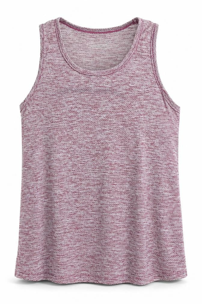 Dunnes Stores Womens Purple Geometric 100% Polyester Basic Tank Size 8 Scoop Neck Pullover