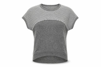 Duffy Womens Grey Scoop Neck  Linen Pullover Jumper Size S