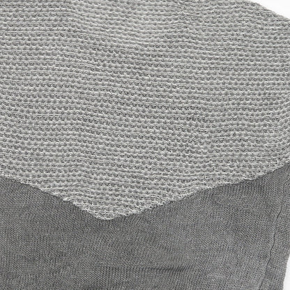 Duffy Womens Grey Scoop Neck  Linen Pullover Jumper Size S