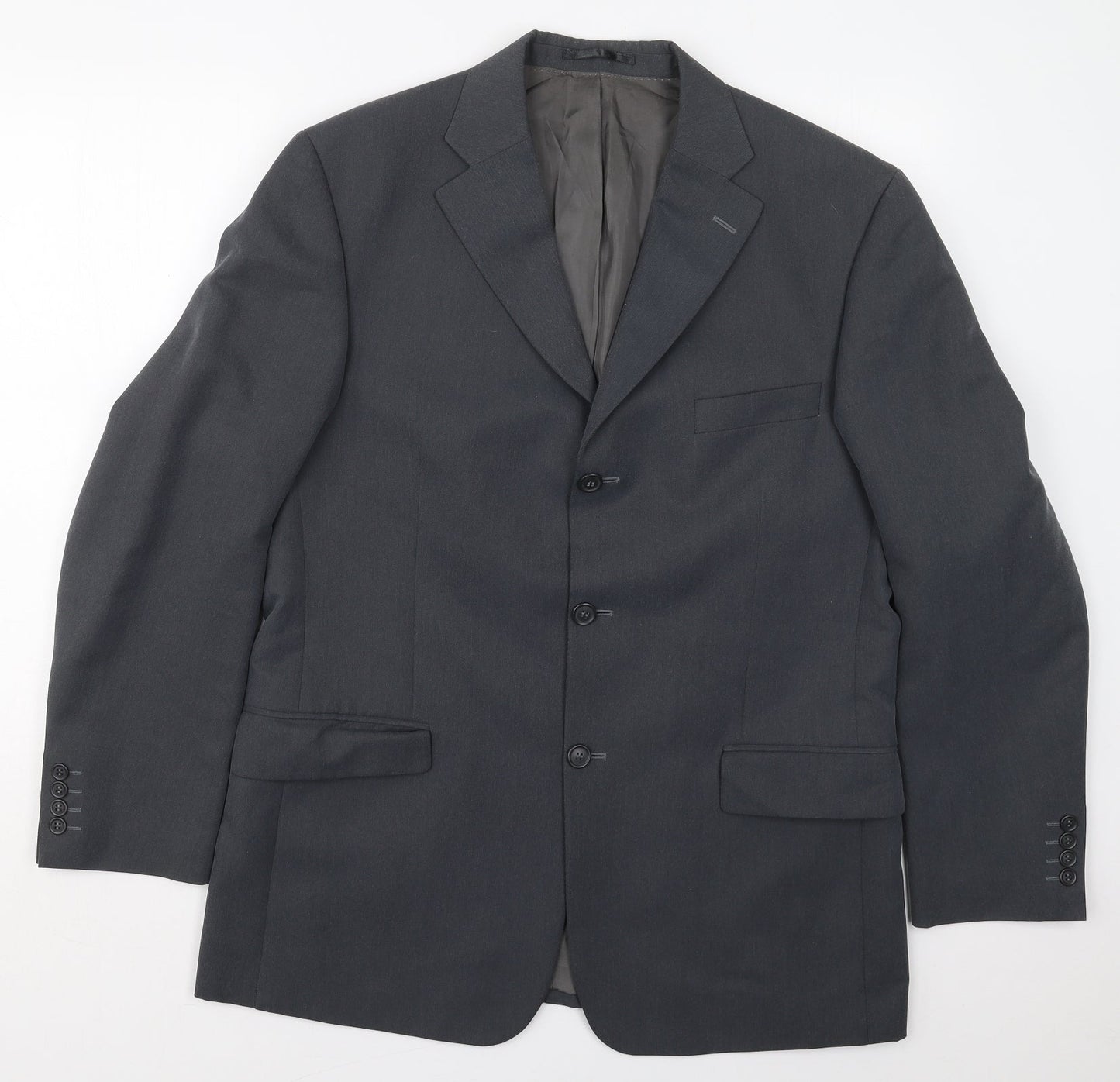 Eddy Taylor Mens Grey  Polyester Jacket Suit Jacket Size 42