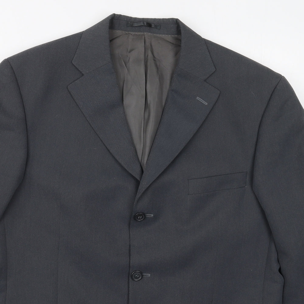 Eddy Taylor Mens Grey  Polyester Jacket Suit Jacket Size 42