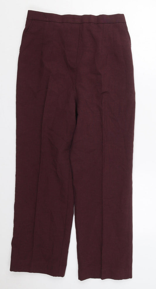 Kira Womens Purple  Polyester Trousers  Size 14 L25 in Regular