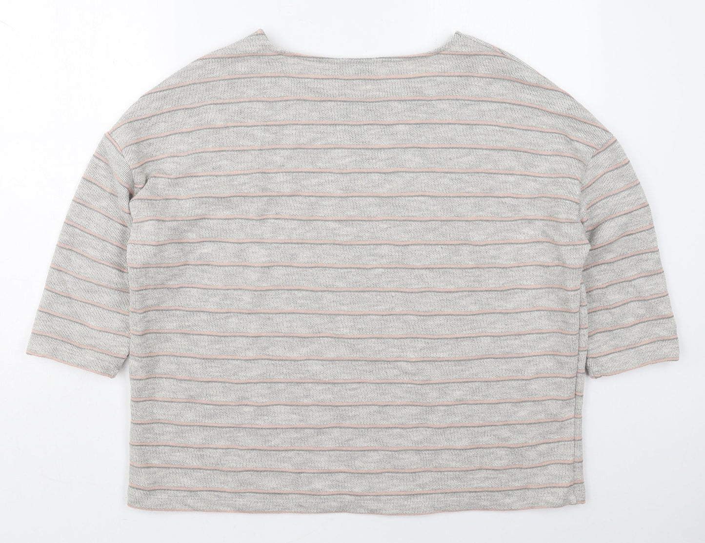 TU Womens Grey Striped Cotton Pullover Sweatshirt Size 20  Pullover