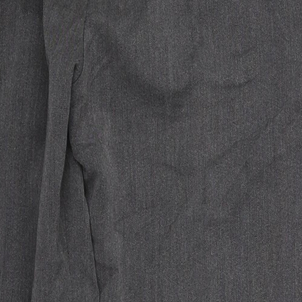Pinns Womens Grey  Polyester Trousers  Size 12 L24.5 in Regular