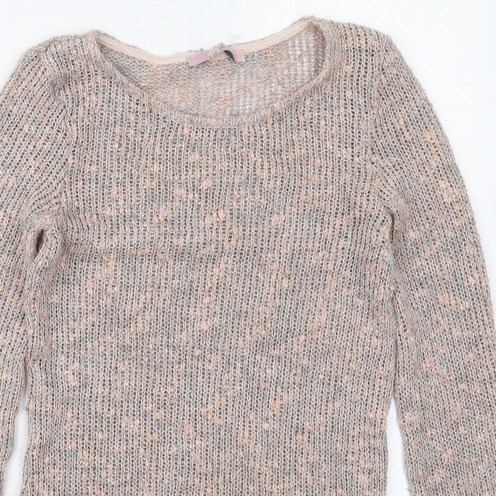 NEXT Womens Pink Round Neck  Acrylic Pullover Jumper Size 8