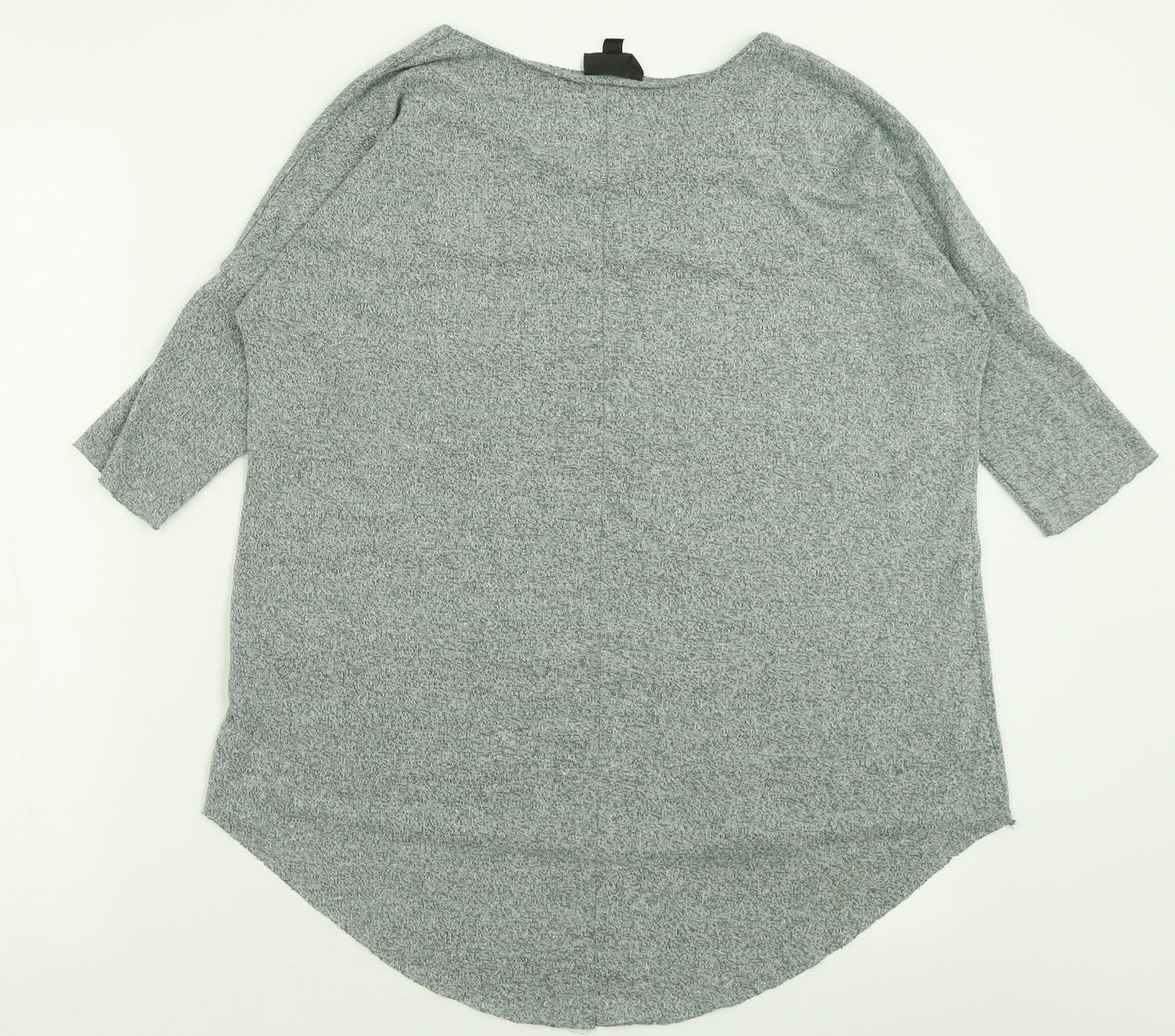 Topshop Womens Green  Viscose Basic T-Shirt Size 8 Crew Neck