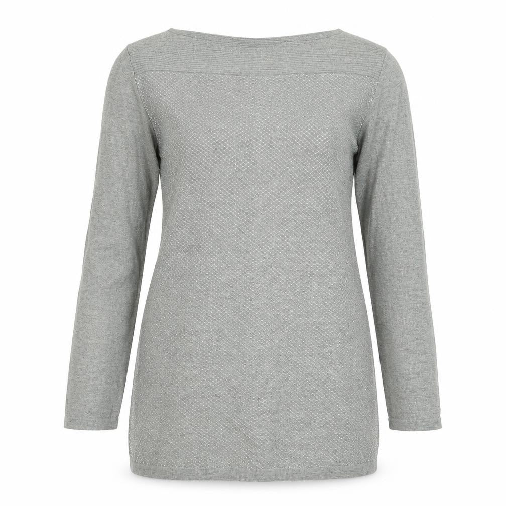 NXT Womens Grey Boat Neck  Cotton Pullover Jumper Size 12