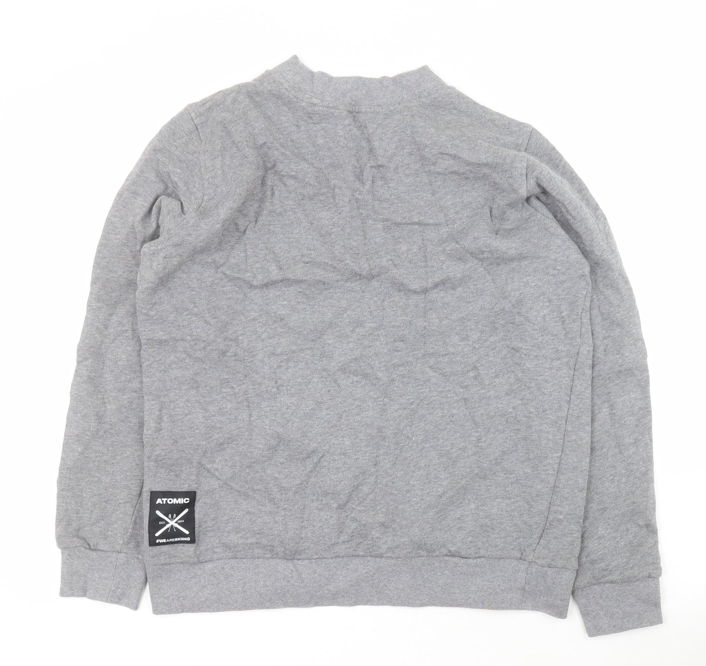 ATOMIC Boys Grey  Cotton Pullover Sweatshirt Size M  Pullover - 13 +