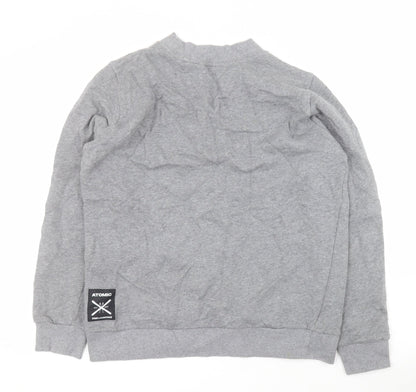 ATOMIC Boys Grey  Cotton Pullover Sweatshirt Size M  Pullover - 13 +